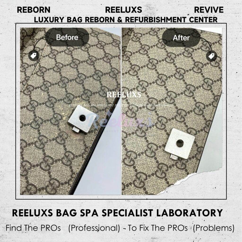 Dionysus GG Supreme Shoulder Bag Canvas Peel Off & Sticky Oxidation Refurbishment — frame 4