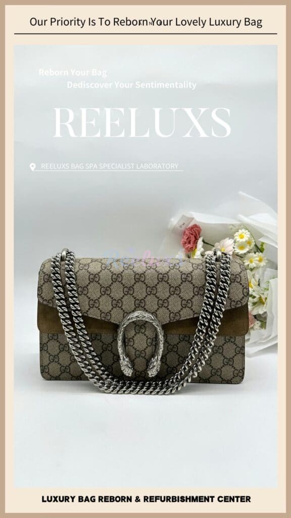 Dionysus GG Supreme Shoulder Bag Canvas Peel Off & Sticky Oxidation Refurbishment — frame 7