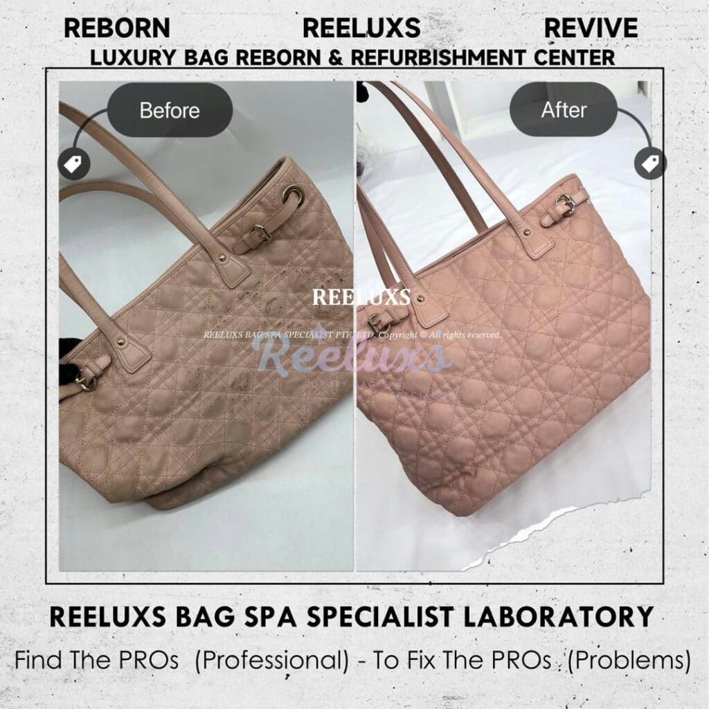 Medium Cannage Panarea Tote Bag Color Damaged Leather Sticky Peel Off — frame 7