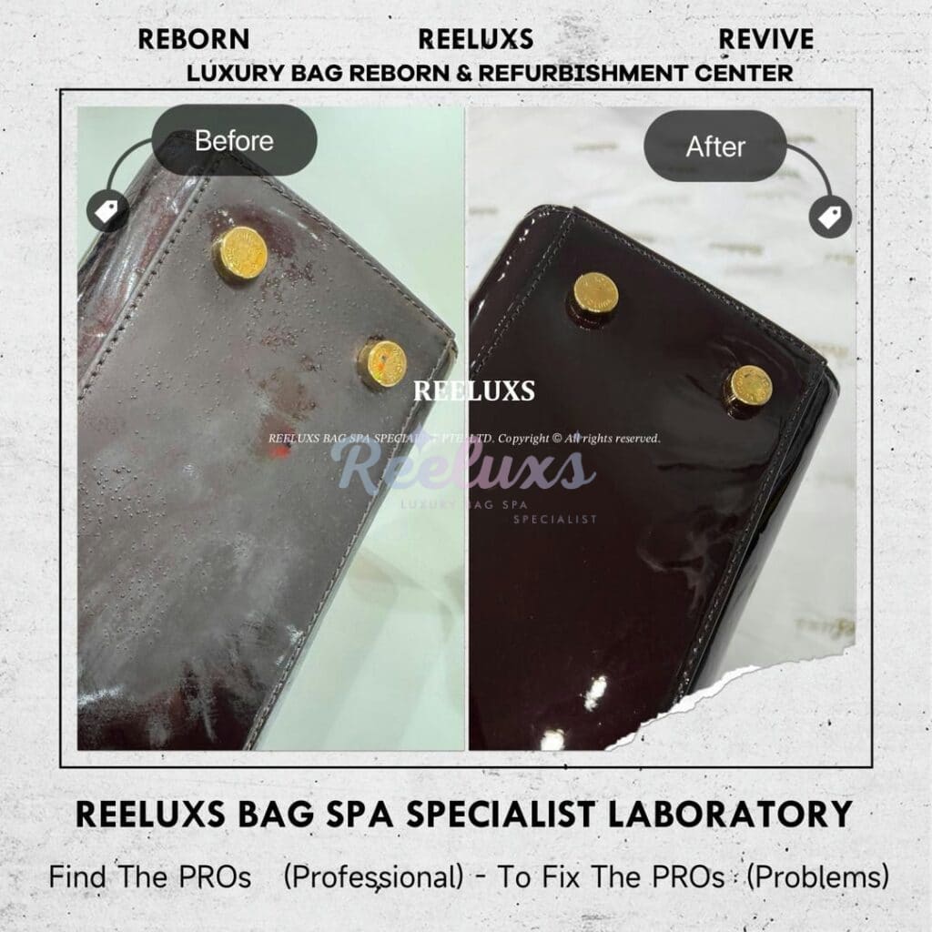 Monogram Vernis Brea MM Patent Mold Oxidation Refurbishment — frame 5