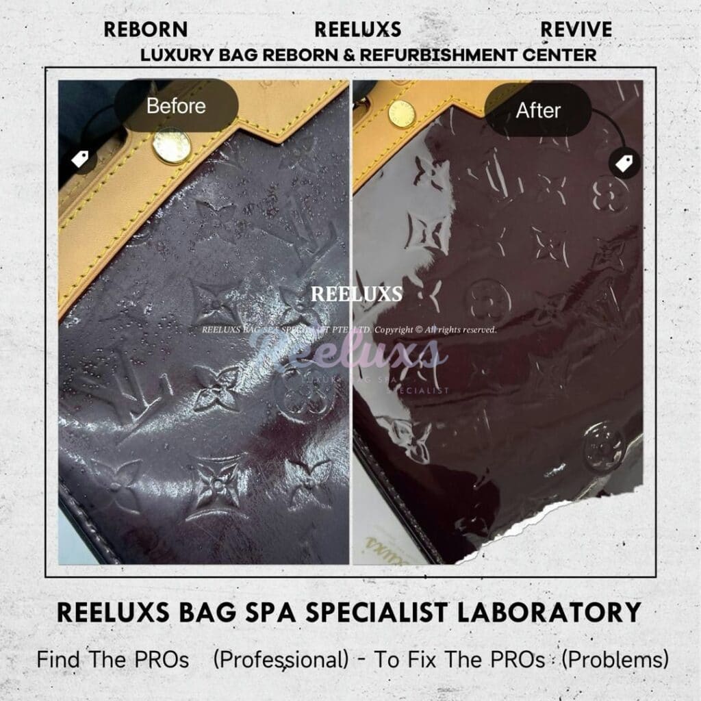 Monogram Vernis Brea MM Patent Mold Oxidation Refurbishment — frame 4