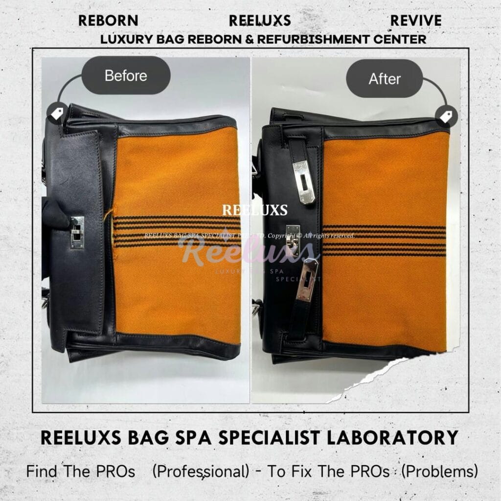 Kelly Handbag Leather Faded Scratches & Fabric Broken Refurbishment — frame 8