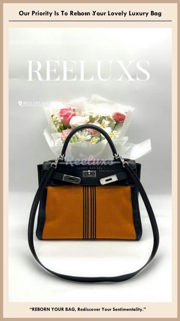 Kelly Handbag Leather Faded Scratches & Fabric Broken Refurbishment — frame 9