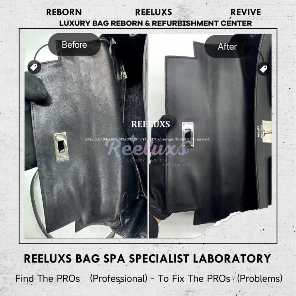 Kelly Handbag Leather Faded Scratches & Fabric Broken Refurbishment — frame 6