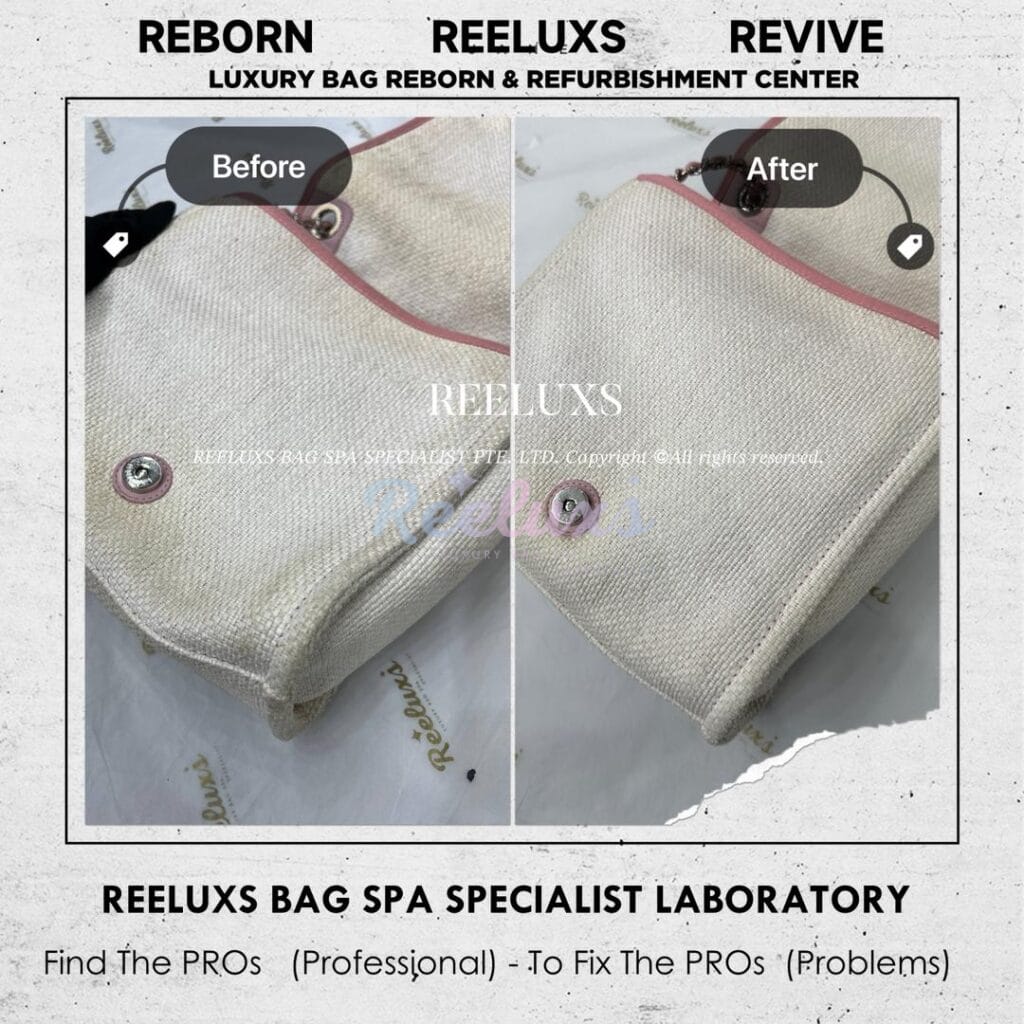 Deauville Bag Yellowish Color Stain Problem Nano Fabric Treatment — frame 8