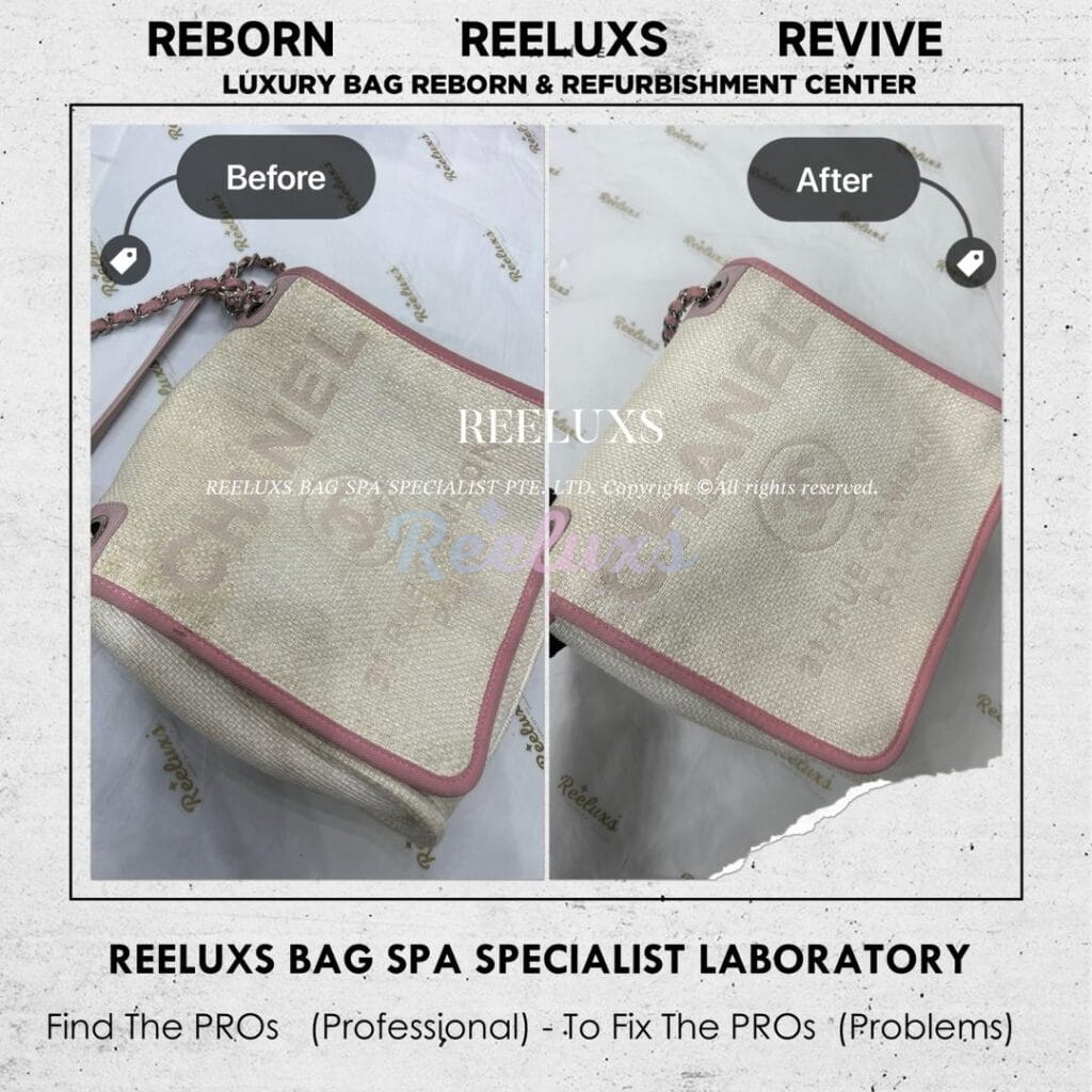 Deauville Bag Yellowish Color Stain Problem Nano Fabric Treatment — frame 1