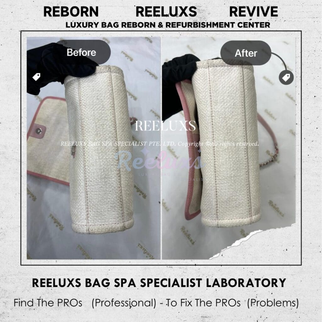 Deauville Bag Yellowish Color Stain Problem Nano Fabric Treatment — frame 5