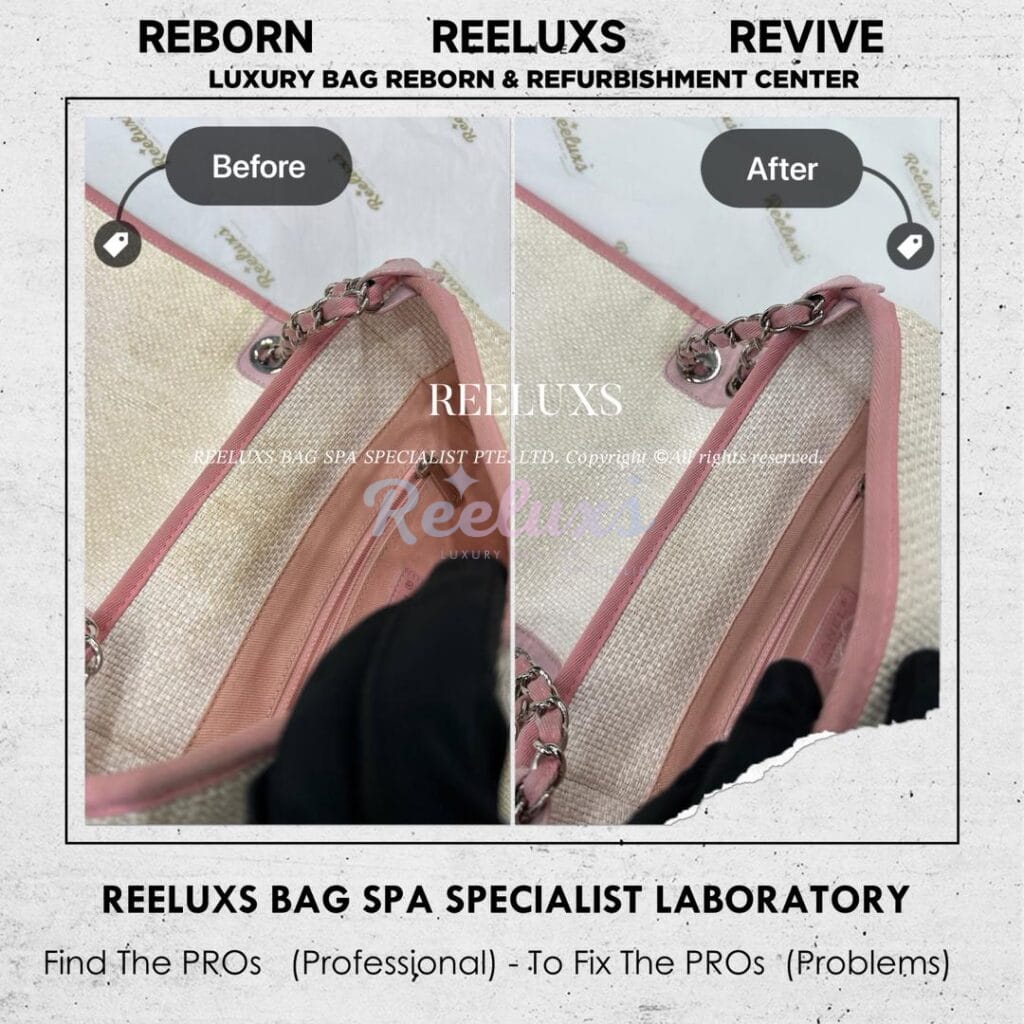 Deauville Bag Yellowish Color Stain Problem Nano Fabric Treatment — frame 6