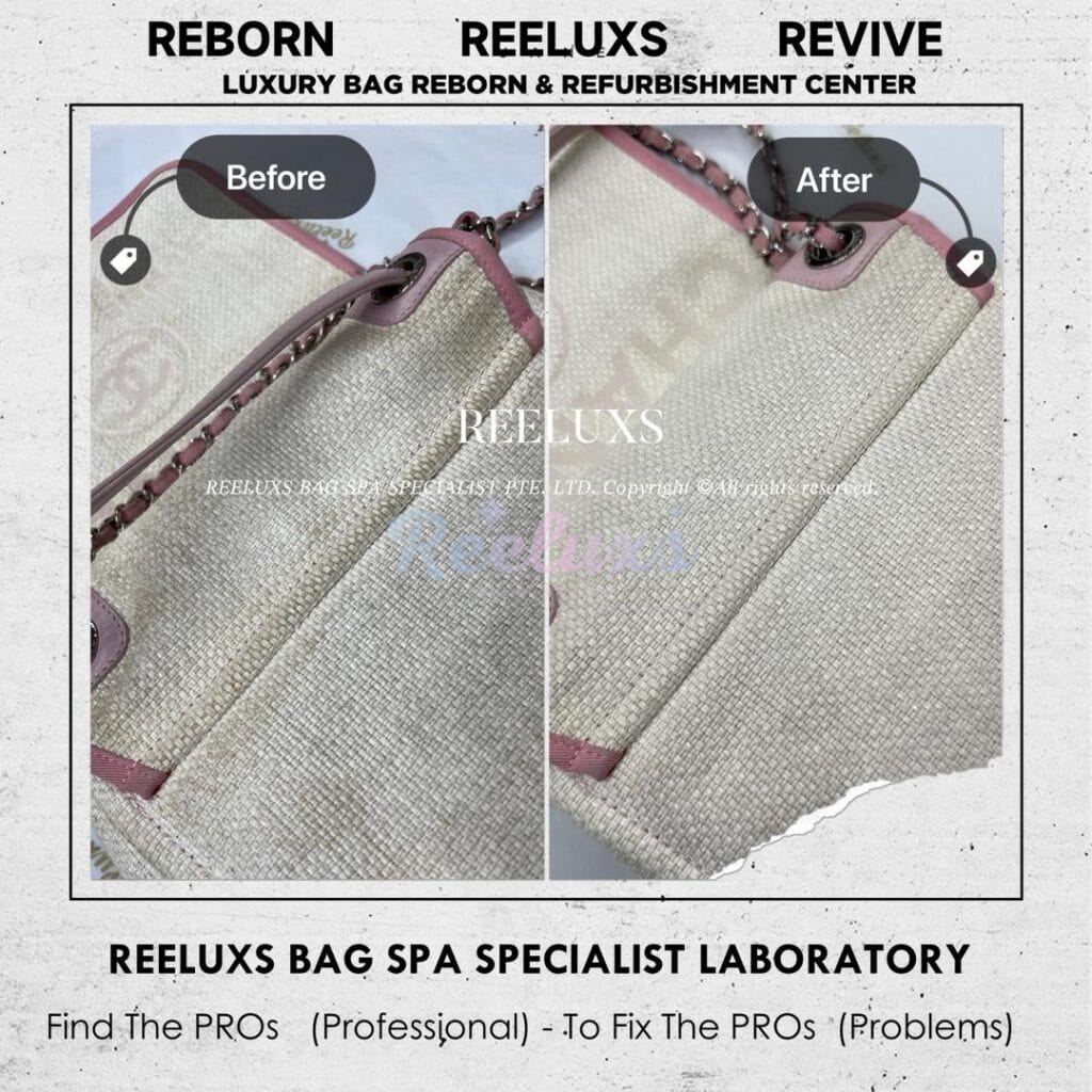 Deauville Bag Yellowish Color Stain Problem Nano Fabric Treatment — frame 4