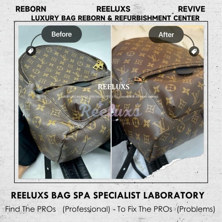 LOUIS VUITTON Palm Springs Backpack Canvas Coating Peel Off Oxidation Refurbishment