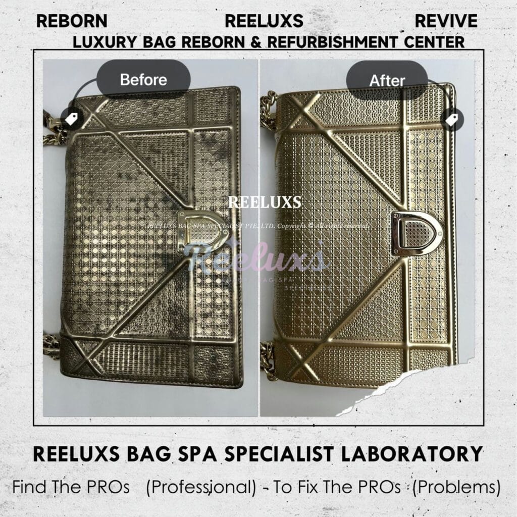 Diorama Handbag Metallic Mold Oxidation & Metallic Color Damaged Faded — frame 7