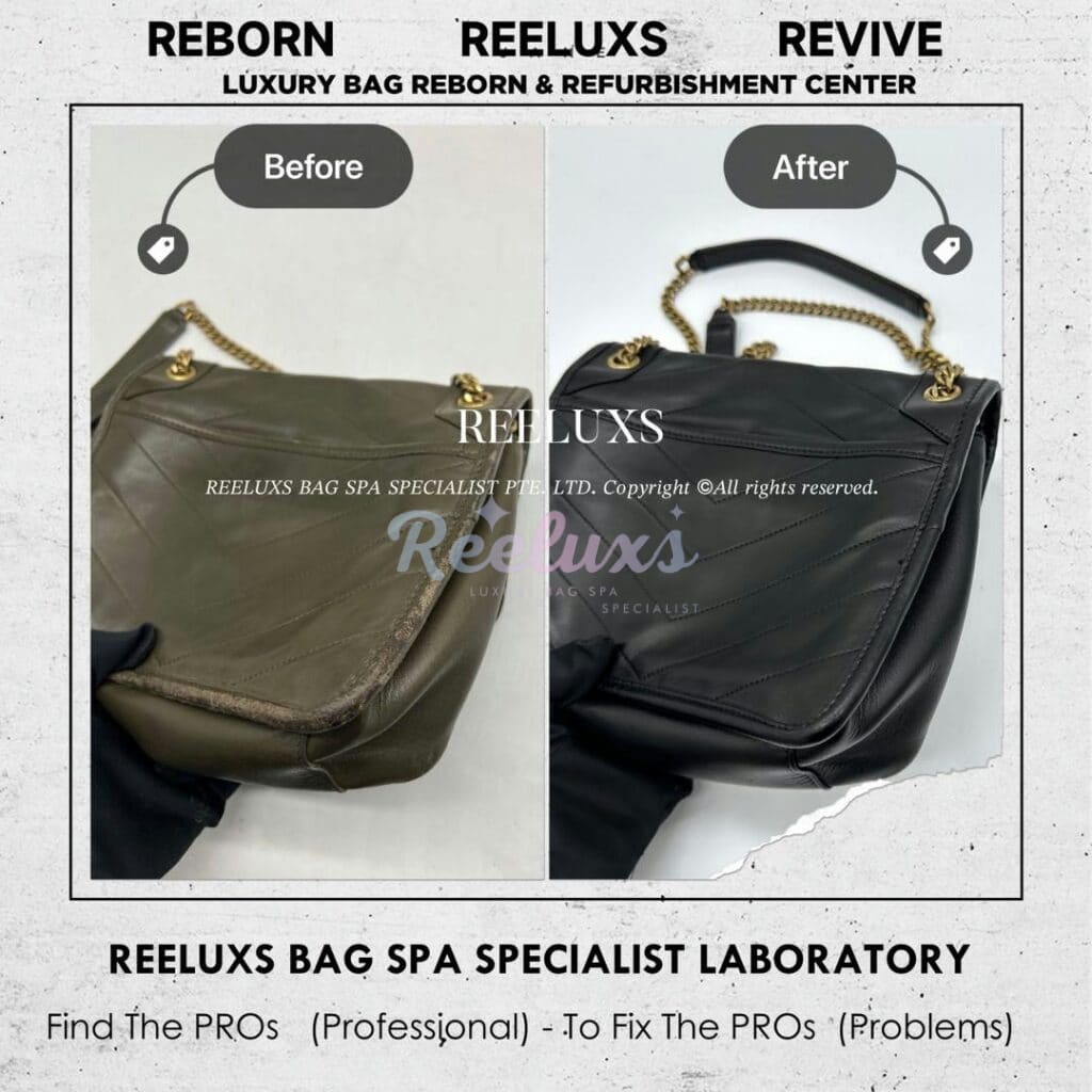 Luna Crossbody Bag Leather Color Faded & Peel Off Restoration — frame 11