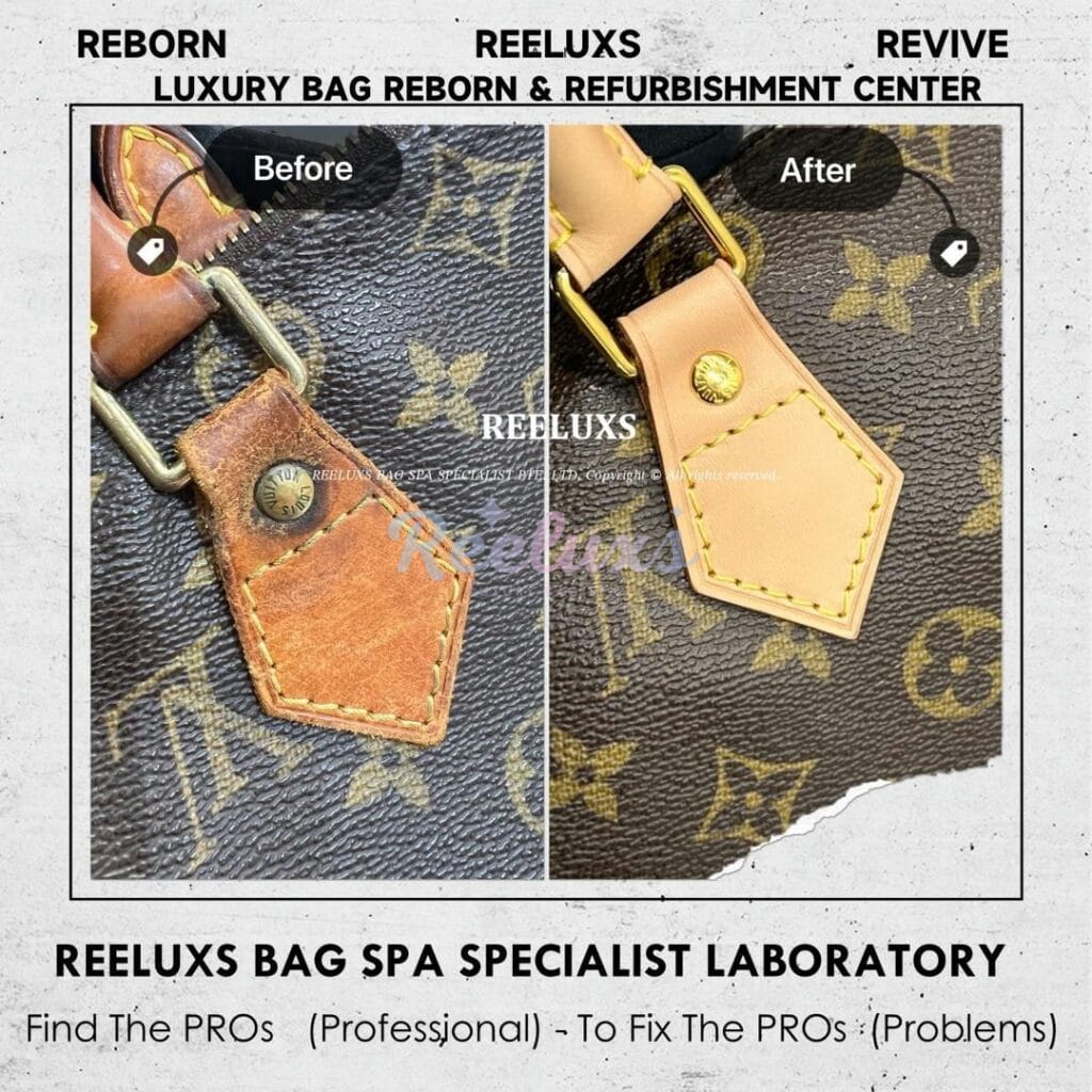 Speedy 25 Vachetta Cracked & Oxidation Customized To Longstrap Design Refurbishment — frame 14