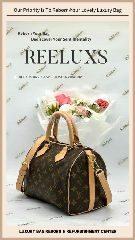 Speedy 25 Vachetta Cracked & Oxidation Customized To Longstrap Design Refurbishment — frame 9