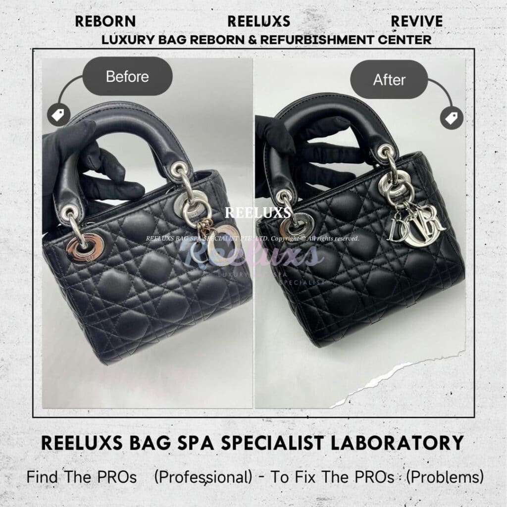 Handbag Color Faded Leather Peel Off Restoration Metal Rusty Platinium White Gold Re-plating Refurbishment — frame 9