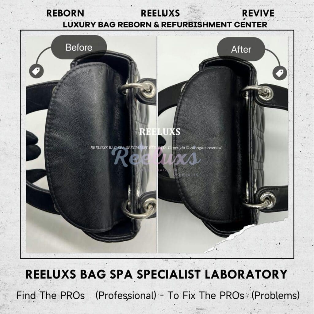 Handbag Color Faded Leather Peel Off Restoration Metal Rusty Platinium White Gold Re-plating Refurbishment — frame 2