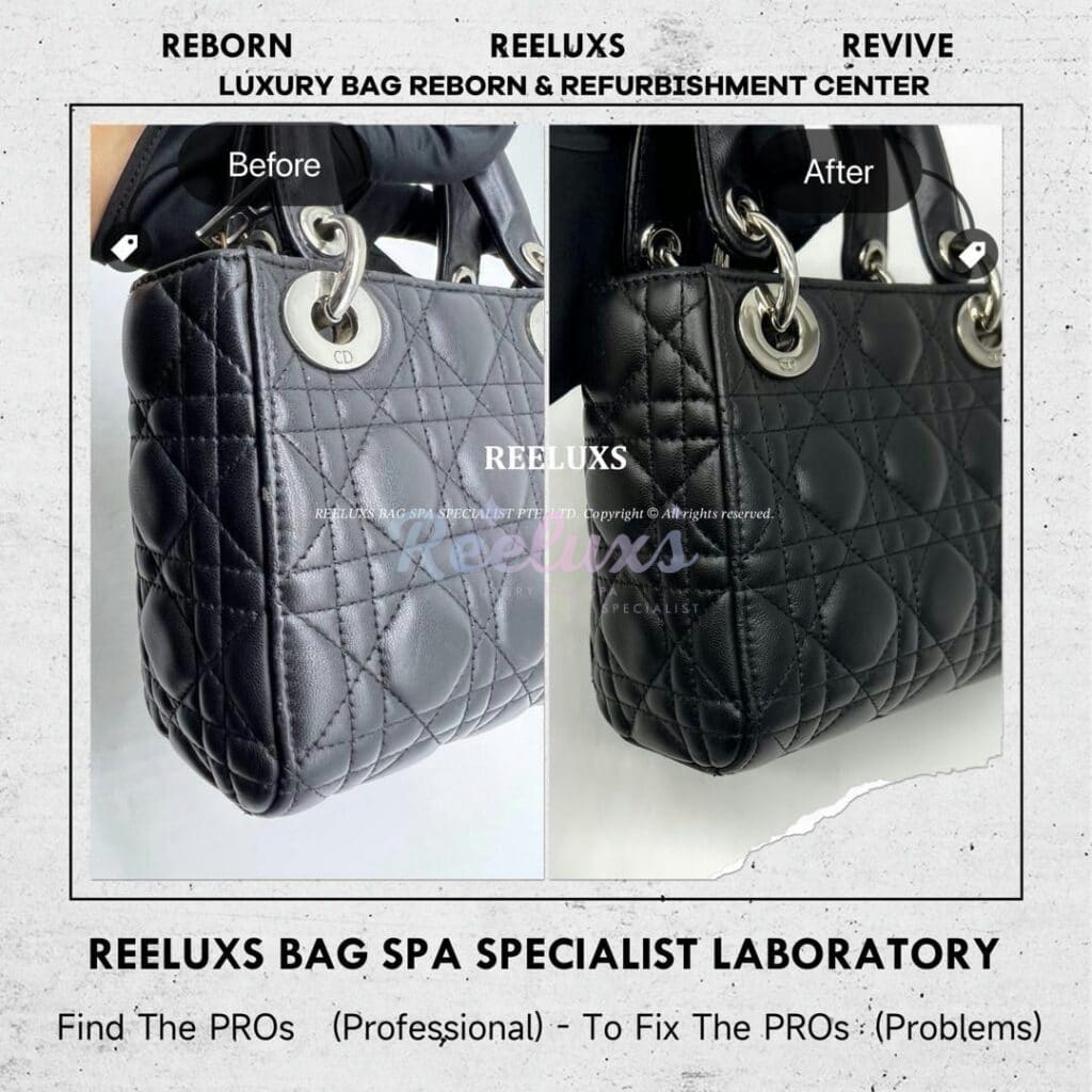 Handbag Color Faded Leather Peel Off Restoration Metal Rusty Platinium White Gold Re-plating Refurbishment — frame 8