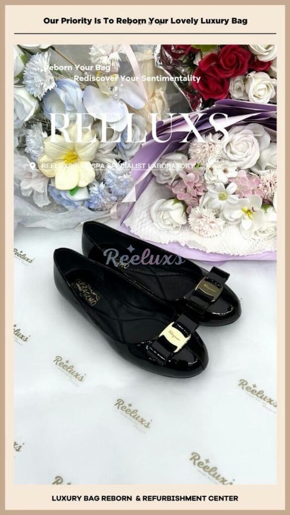 SALVATORE FERRAGAMO Varina Ballet Flats Patent Color Faded, Dullnes — frame 7