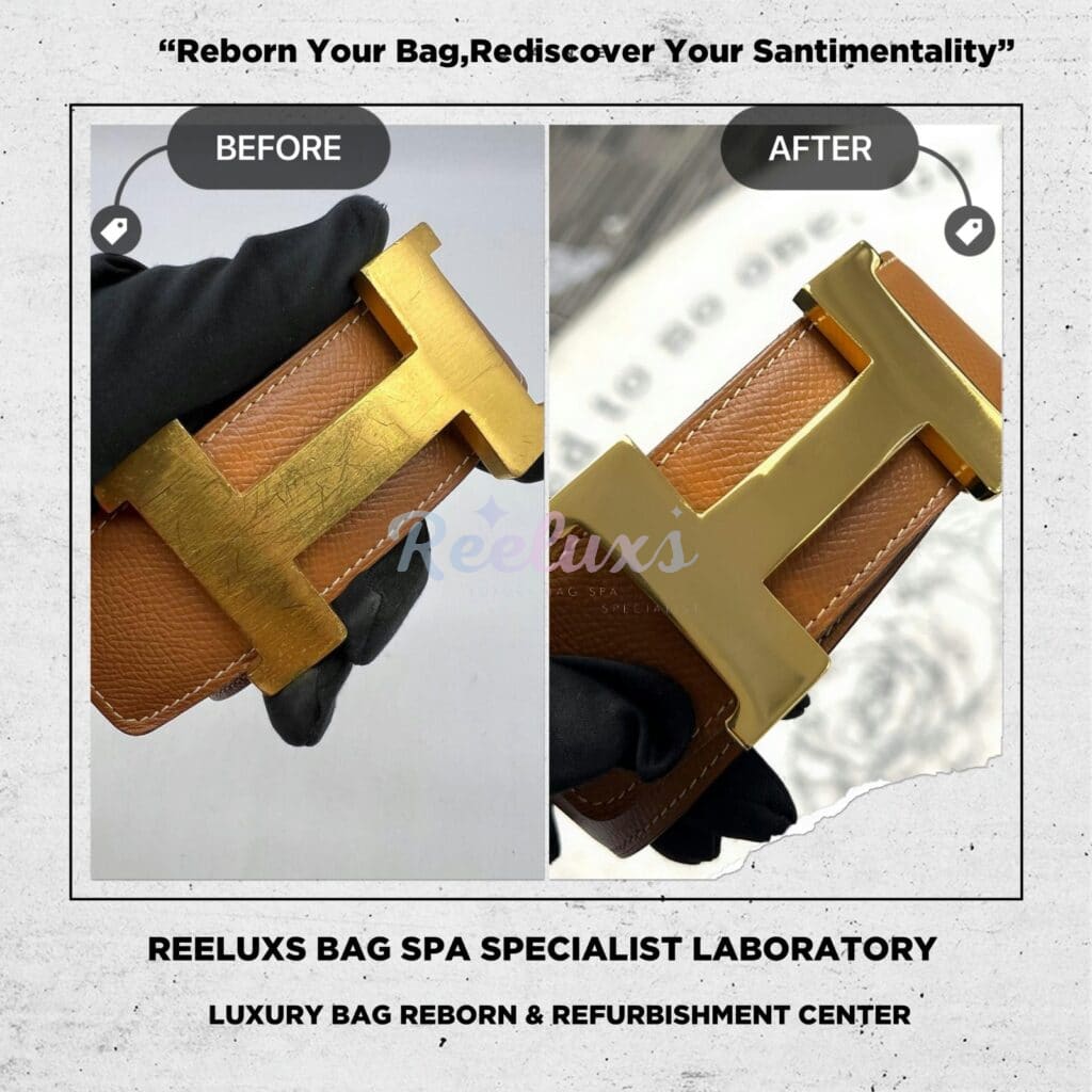 Belt Buckle Faded & Heavy Scratsches Refurbishment — frame 3