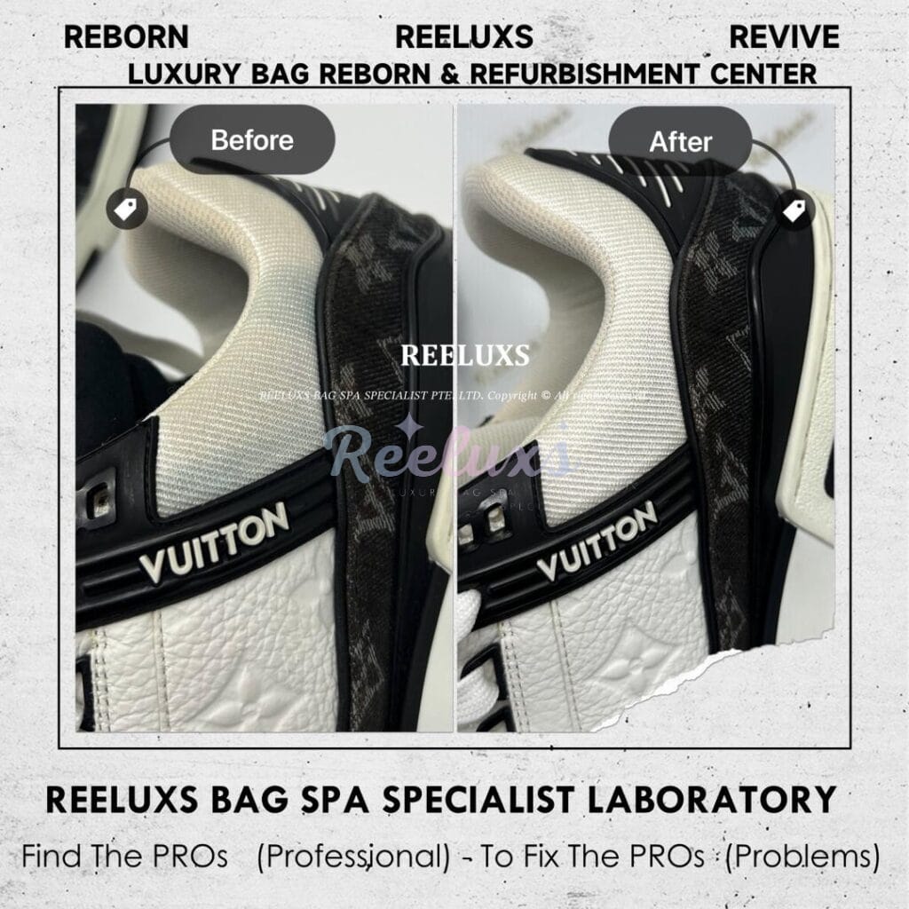 Louis Vuitton LV Trainer (Low-Top) Sneaker Color Transfer Stain Deep — frame 1