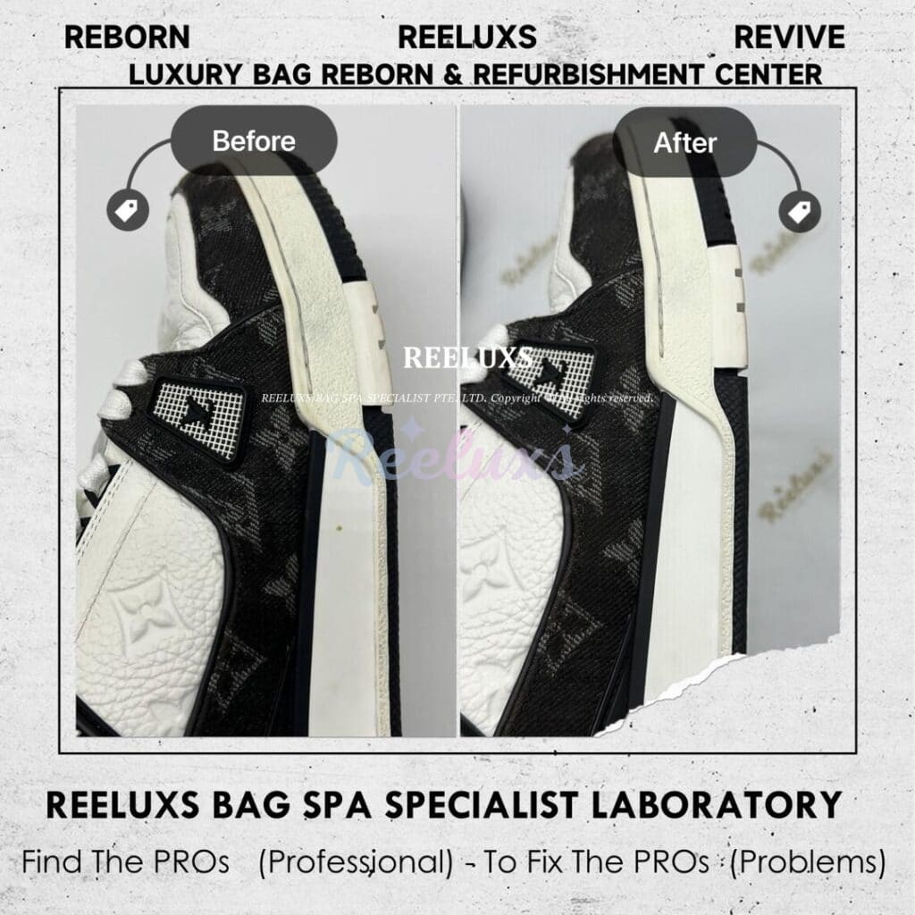 Louis Vuitton LV Trainer (Low-Top) Sneaker Color Transfer Stain Deep — frame 3