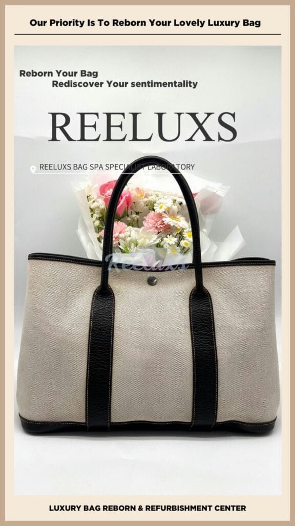 Garden Party Handbag Fabric Yellowish Nano Fabric Treatment Leather Color Peel Off Damaged Restoration — frame 10