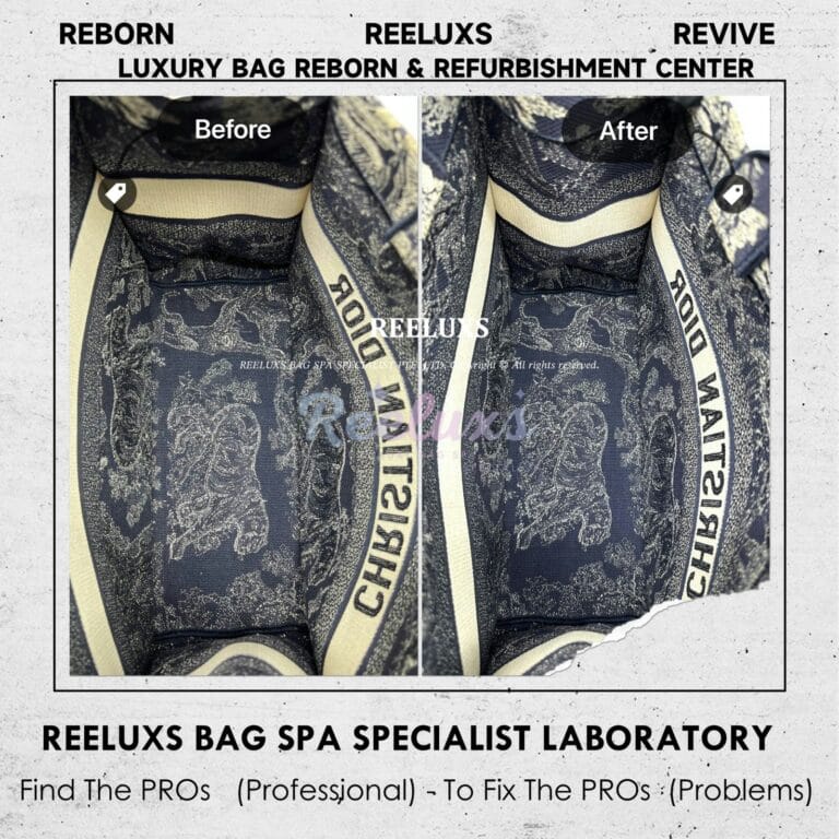 DIOR Tote Bag Fabric Yellowish Problem Nano Spa Treatment