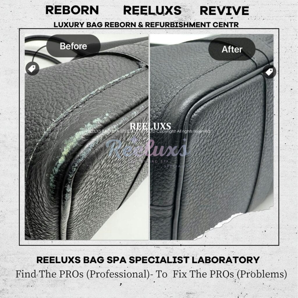Garden Party Handbag Color Faded & Corner Peel Off Restoration — frame 13