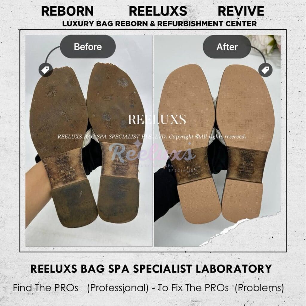 HERMES Oran Sandal Color Leather Faded Peel Off Side Sole Cracked &… — frame 2