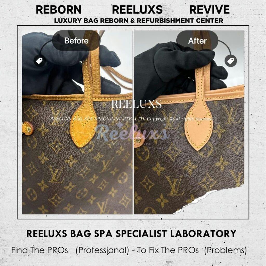 Neverful MM Entire Vachetta Cracked & Broken Refurbishment — frame 4