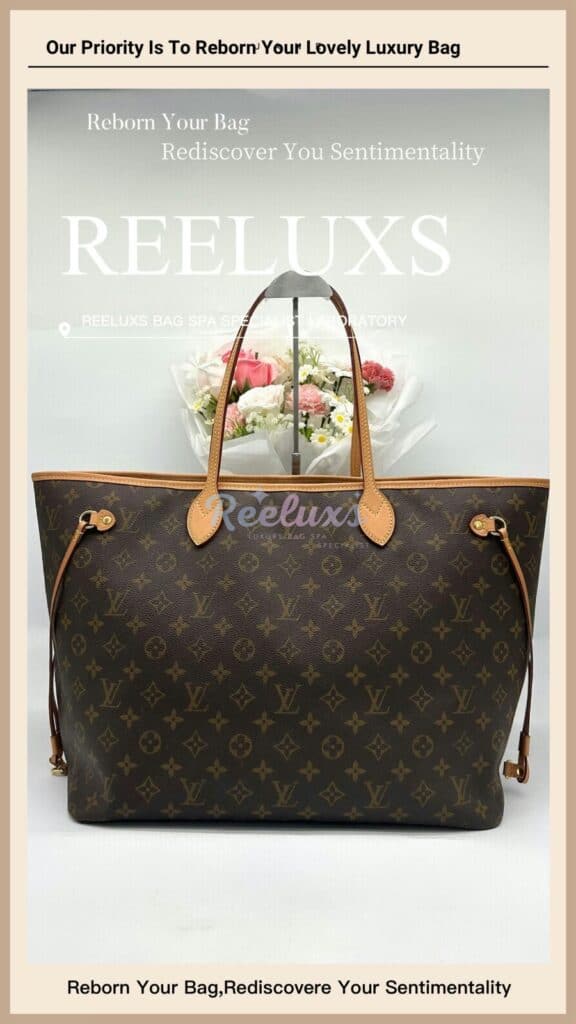 Neverful MM Entire Vachetta Cracked & Broken Oxidation Refurbishment — frame 2