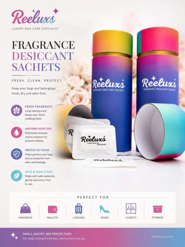 REELUXS Fragrance Desiccant Sachets – Luxury Care for Your Precious Belongings