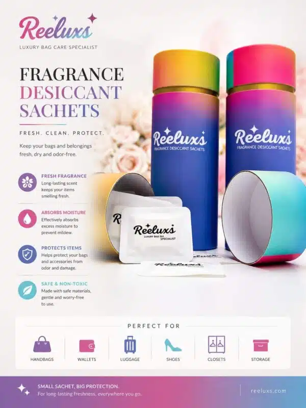 REELUXS Fragrance Desiccant Sachets – Luxury Care for Your Precious Belongings