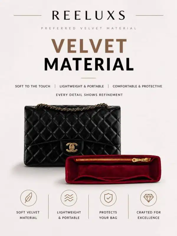 REELUXS Velvet Organizer - Chanel Classic Flap