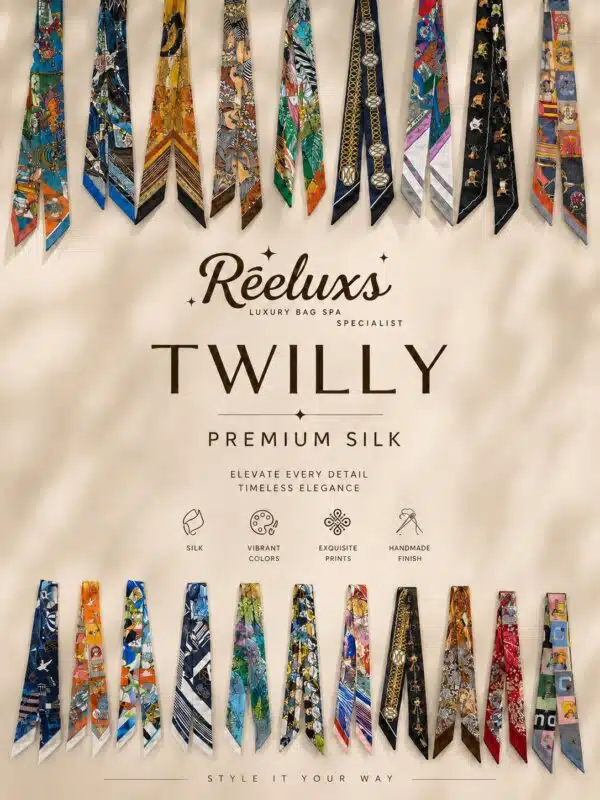 REELUXS Silk Twilly – Versatile Elegance in Every Thread