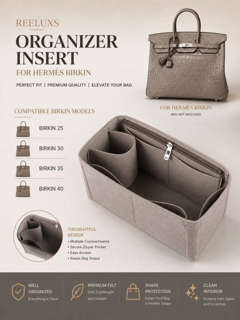 REELUXS Organizer – Hermès Birkin Size Guide