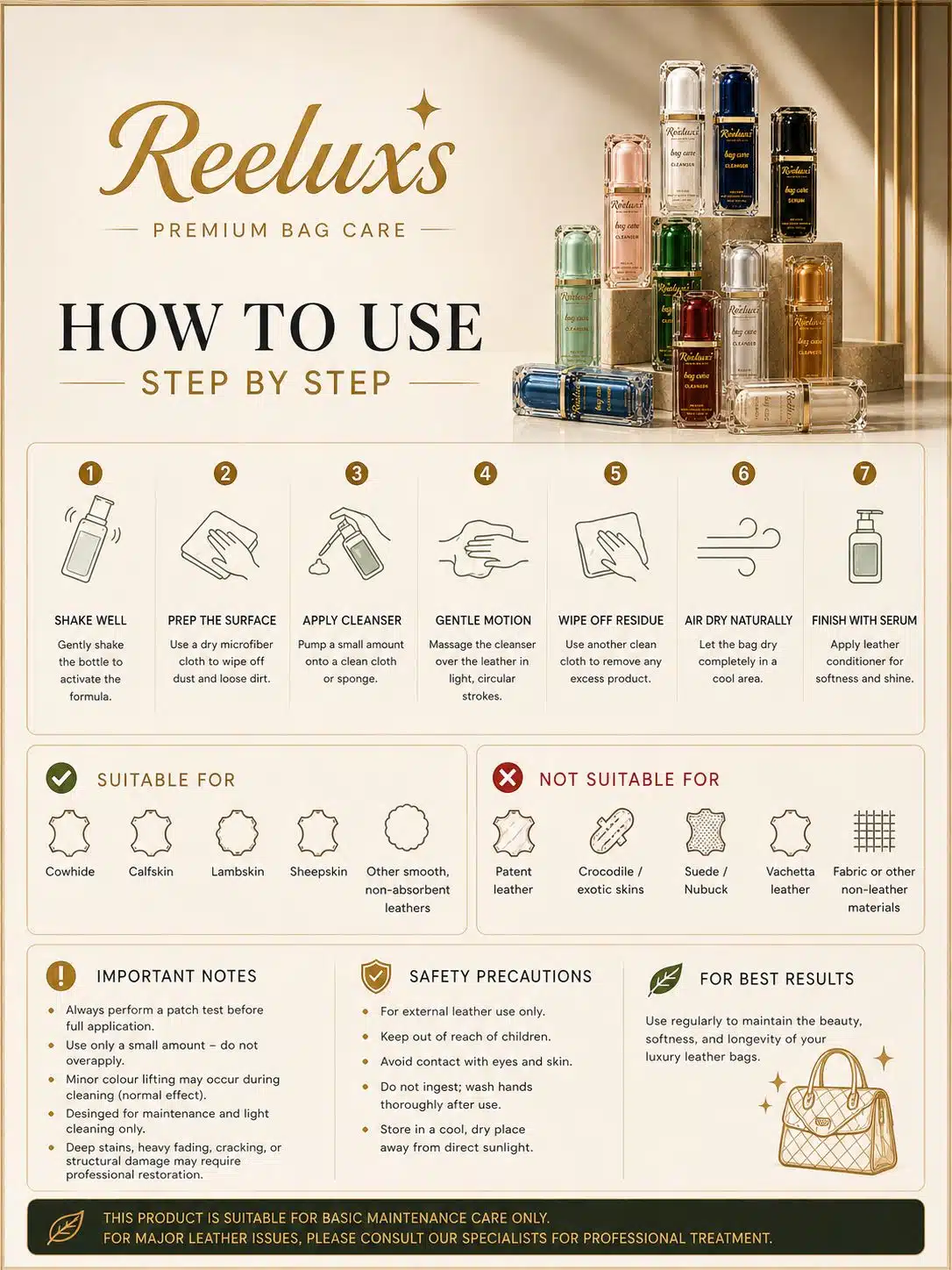 REELUXS Leather Bag Cleanser 20 REELUXS Leather Bag Cleanser - Image 20