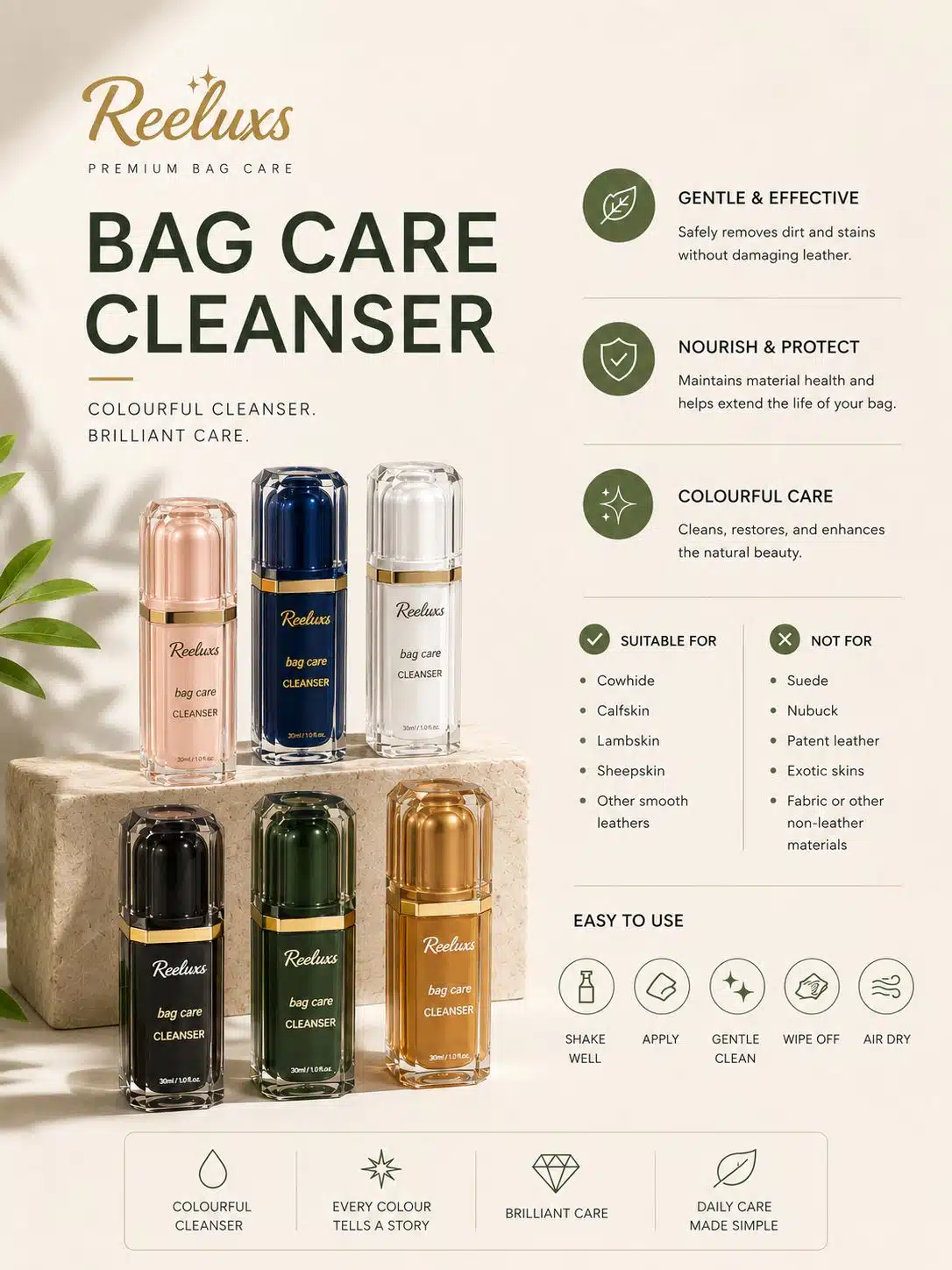 REELUXS Leather Bag Cleanser 7 REELUXS Leather Bag Cleanser - Image 7