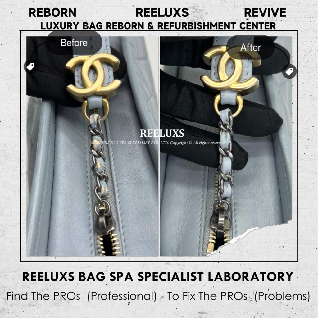 Gabrielle Hobo Bag Chain Leather Peel Off & Oxidation Replacement | REELUXS — frame 2