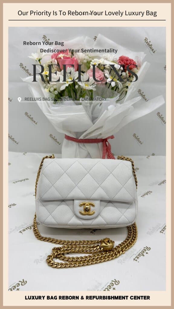 Classic Flap Mini Bag Exterior Color Transfer & Interior Pen Ink Mark… — frame 7