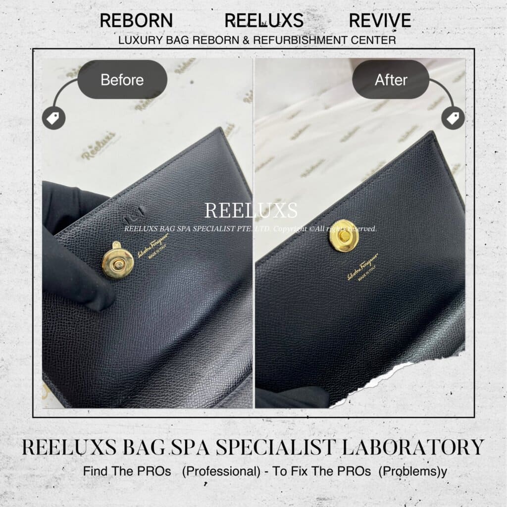 SALVATORE FERRAGAMO Vara Bow Wallet On Chain Button Lock Broken — frame 2