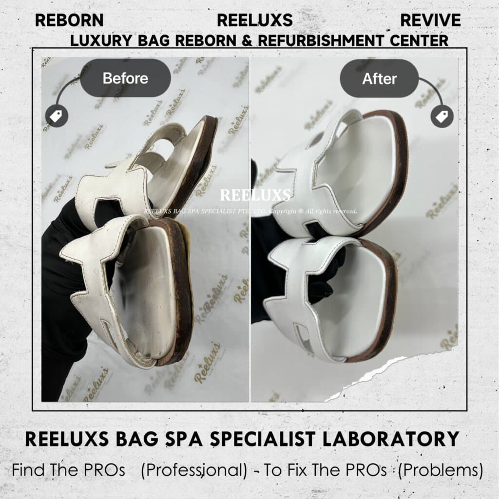 Oran sandals Color Faded Leather Scratches Sole Separation & Heavy Damaged Add… — frame 2