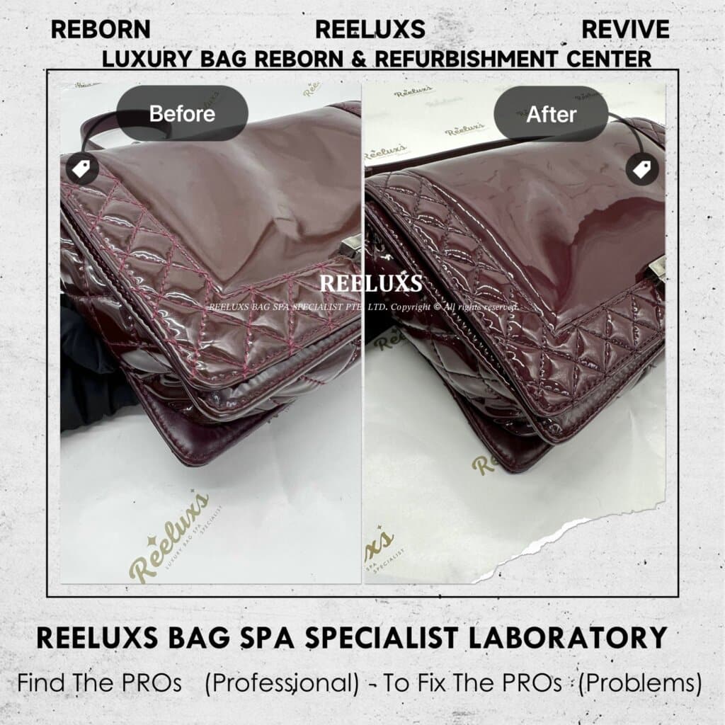 Boy Chanel Patent Leather Bag Sticky Faded Problem Patent Leather Restoration |… — frame 2