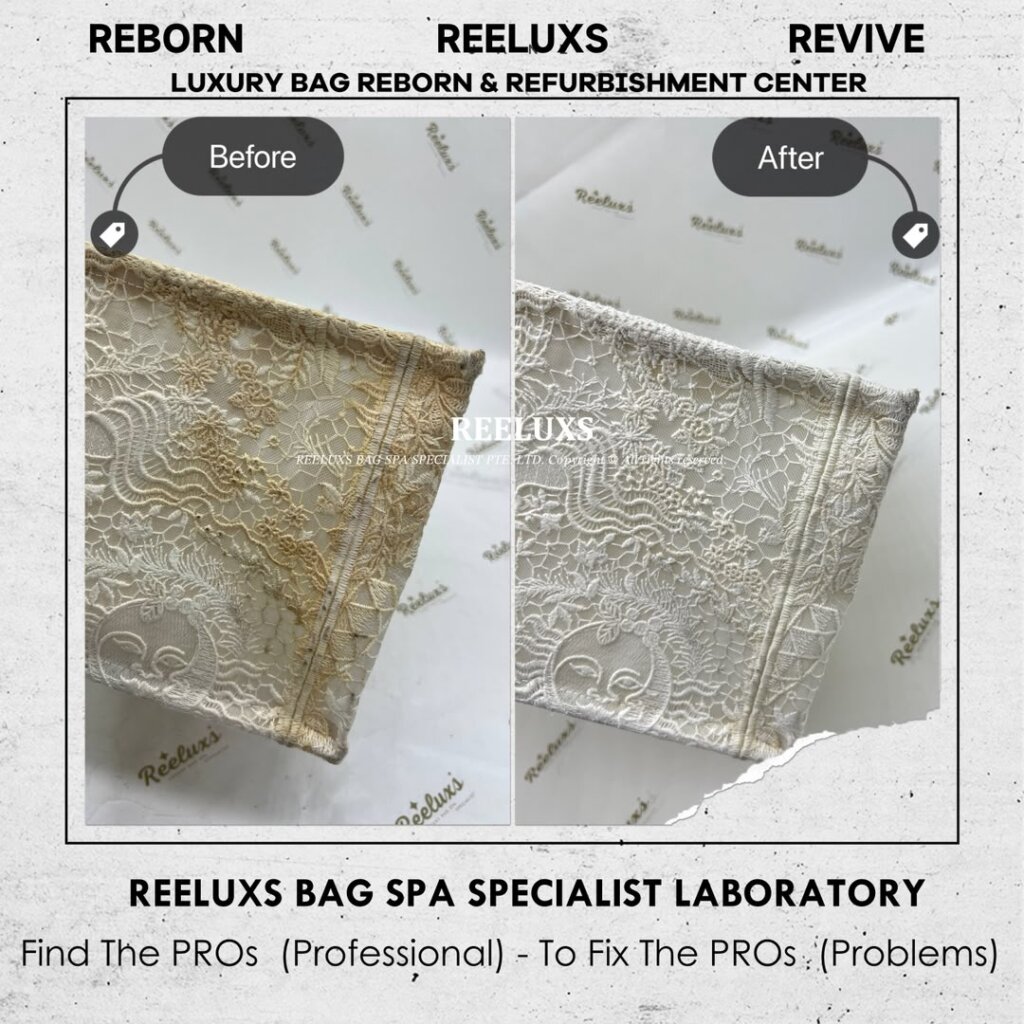 Book Tote Bag Heavy Fabric Yellowish Stain Problem Deep Nano Cleaning — frame 2