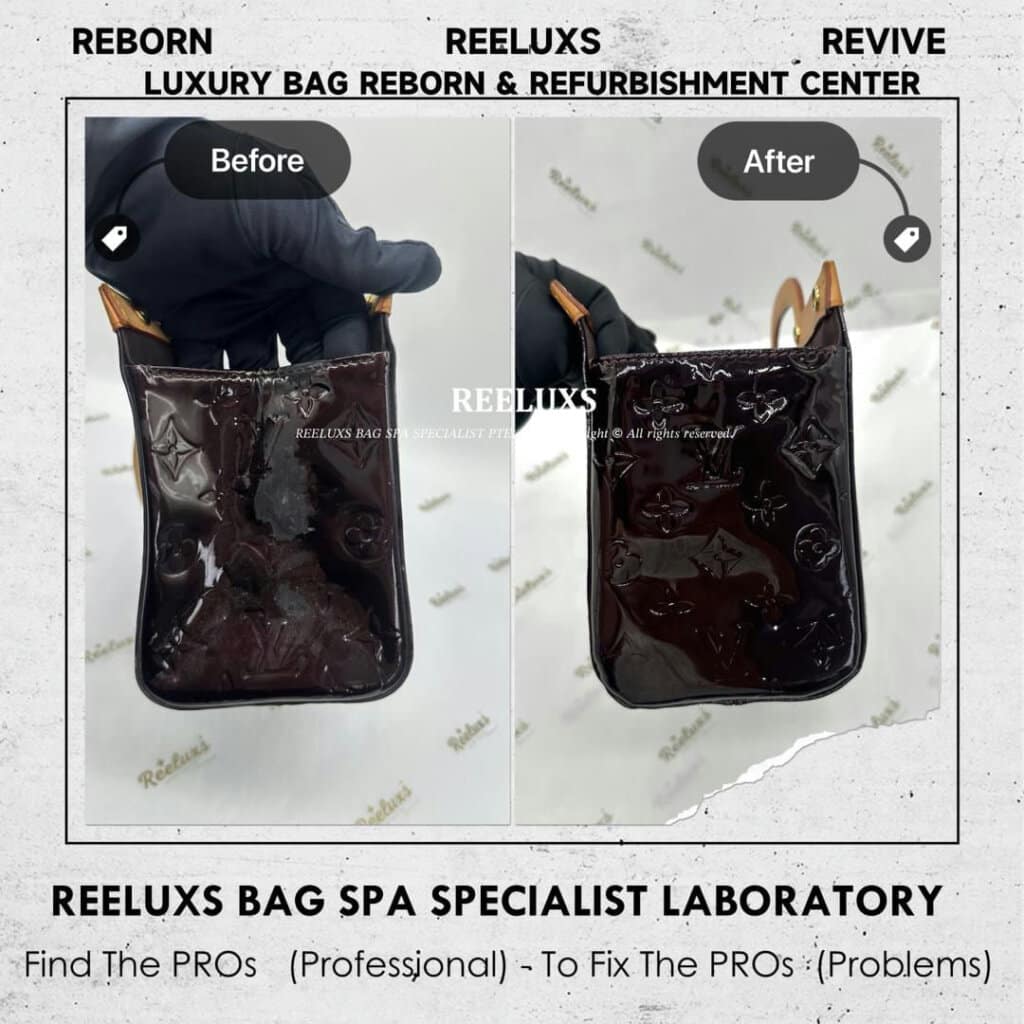 Amarante Monogram Vernis Roxbury Drive Bag Patent Leather Cracked Damaged & Mold… — frame 7