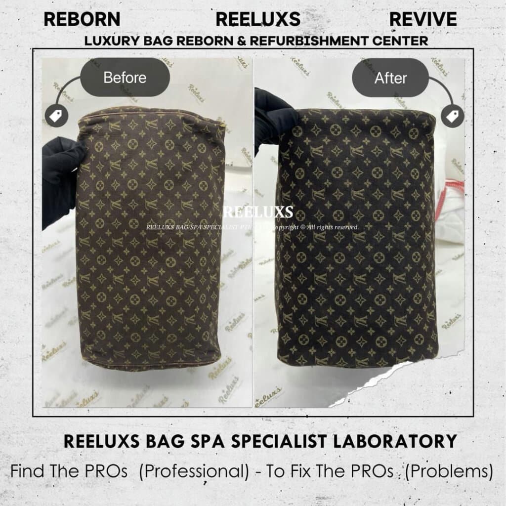 Louis Vuitton Fabric Speedy Handbag Leather Pipping Peel Off Fabric Color Faded… — frame 5