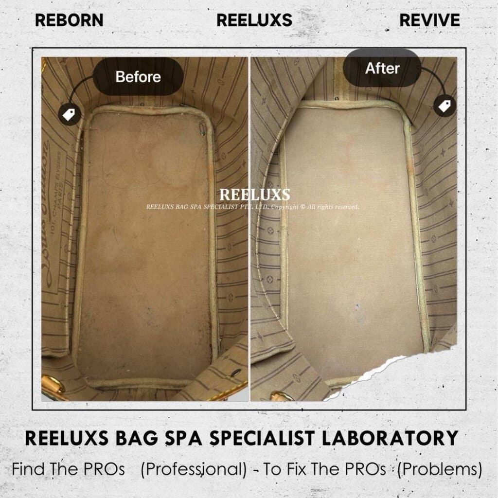 Neverfull interior Dirt & Stain Nano Spa Cleaning Treatment & Vachetta Cracked… — frame 7