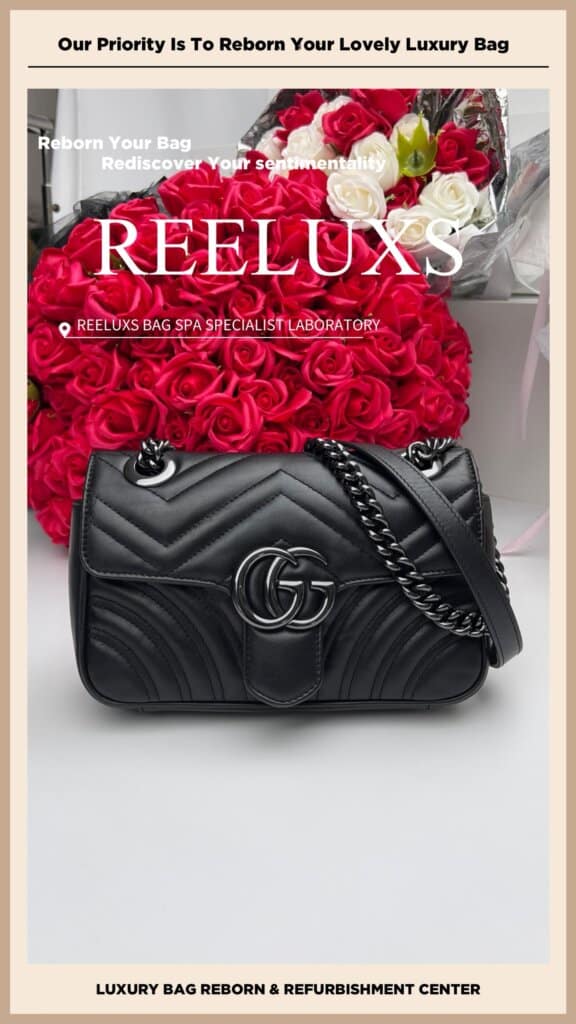 GG Marmont Quilted Slingbag Leather Deep Scratches Metal Hardware Rusty & Damaged… — frame 9
