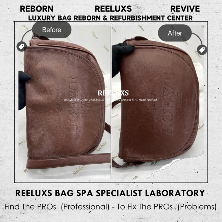 Loewe Bag Color Faded & Scratches Restoration