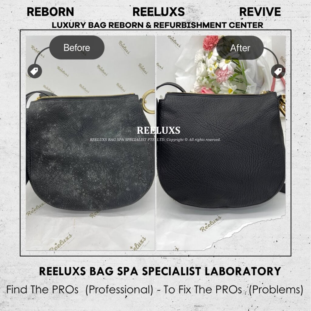 Crossbody Bag Entire Leather Moldy Problem Nano Mold Removal Treatment Leather Faded — frame 6